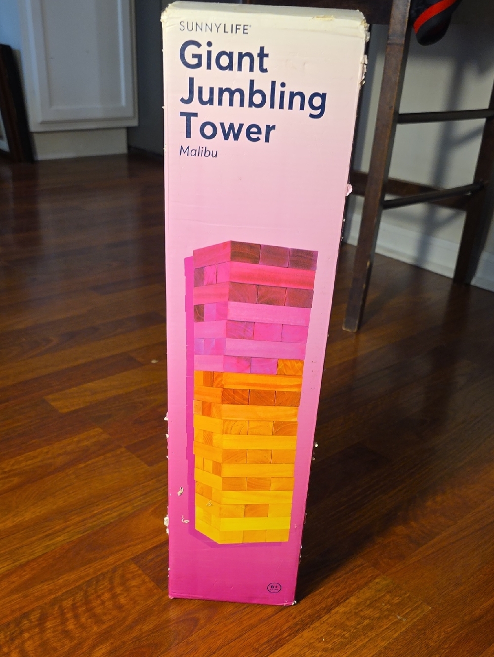 Sunnylife Giant Jumbling Tower — Pink and Orange Gradient Blocks